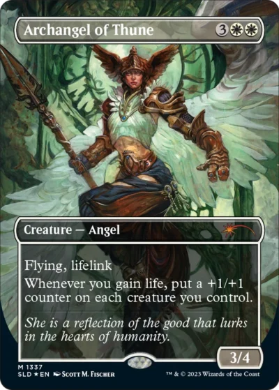 Archangel of Thune [Borderless] (Foil) - Secret Lair Drop #1337