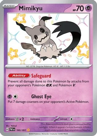 Mimikyu - Paldean Fates 160/91 (Shiny Rare)