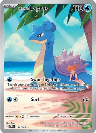 Misty's Lapras - Destined Rivals 194/182 (Illustration Rare)