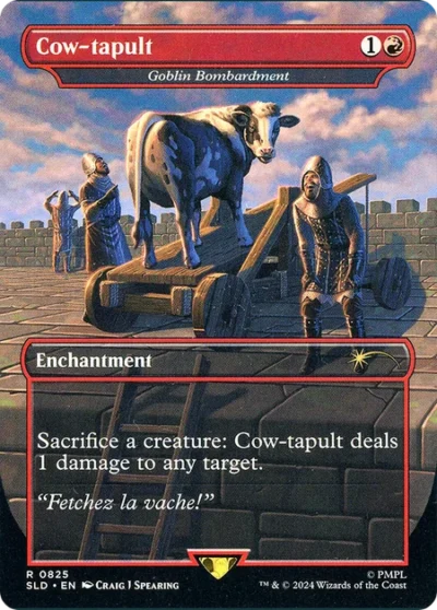 Goblin Bombardment (Cow-tapult) [Borderless] - Secret Lair Drop #825