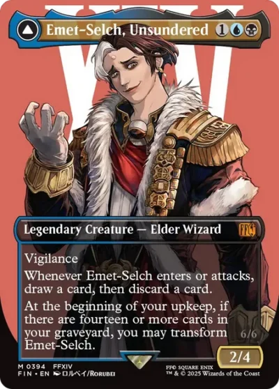 Emet-Selch, Unsundered // Hades, Sorcerer of Eld [Borderless] - Final Fantasy #394