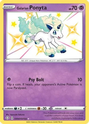 Galarian Ponyta - Shining Fates (Shiny Vault) SV047/SV122 (Shiny Rare)