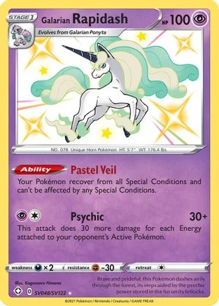 Galarian Rapidash - Shining Fates (Shiny Vault) SV048/SV122 (Shiny Rare)